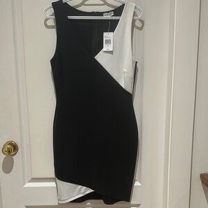 Guess dress Nwt. Elegant Black and White Sleeveless Dress